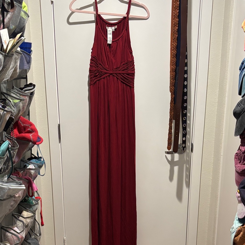 Max Studio Deep Red Maxi Dress